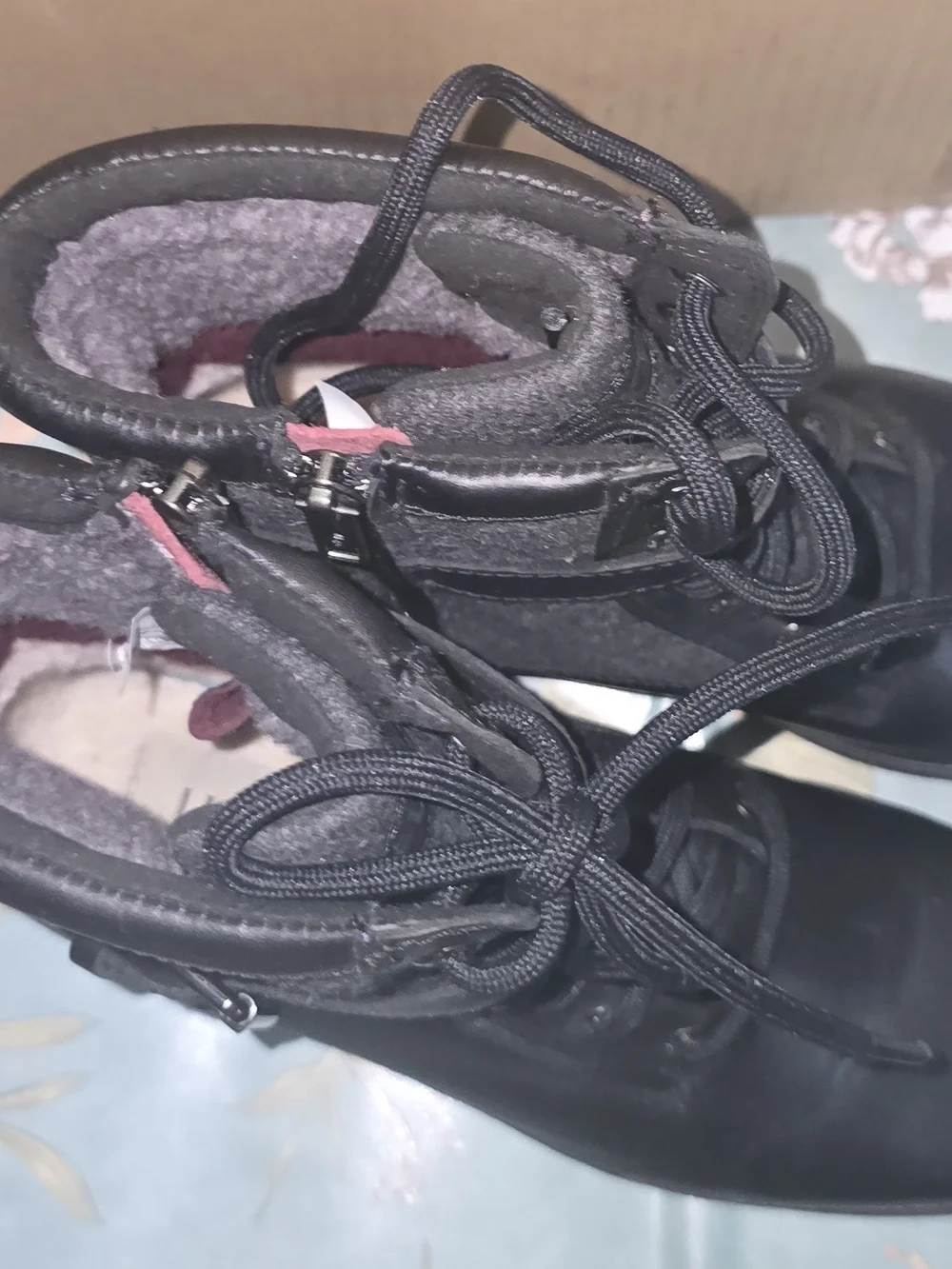 UGG Women's Black Lace-Up Side-Zip Winter Boots